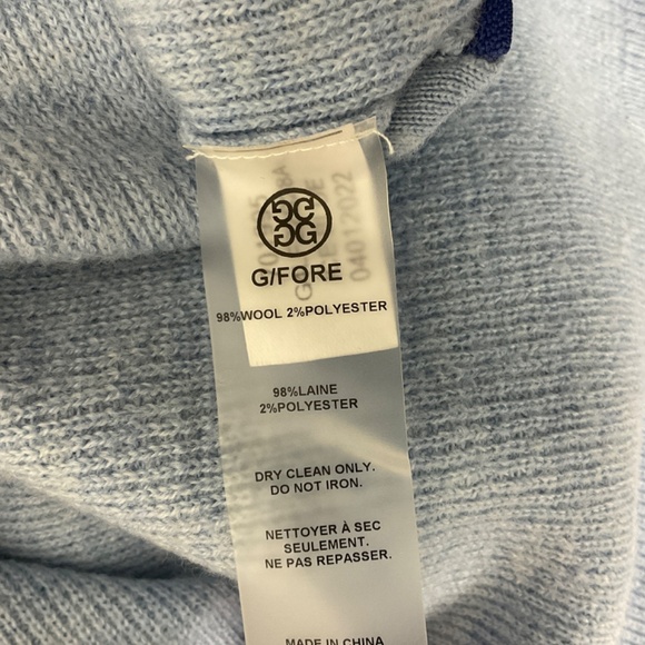 G/FORE Light Blue Hoodie Sweatshirt - Picture 5 of 6